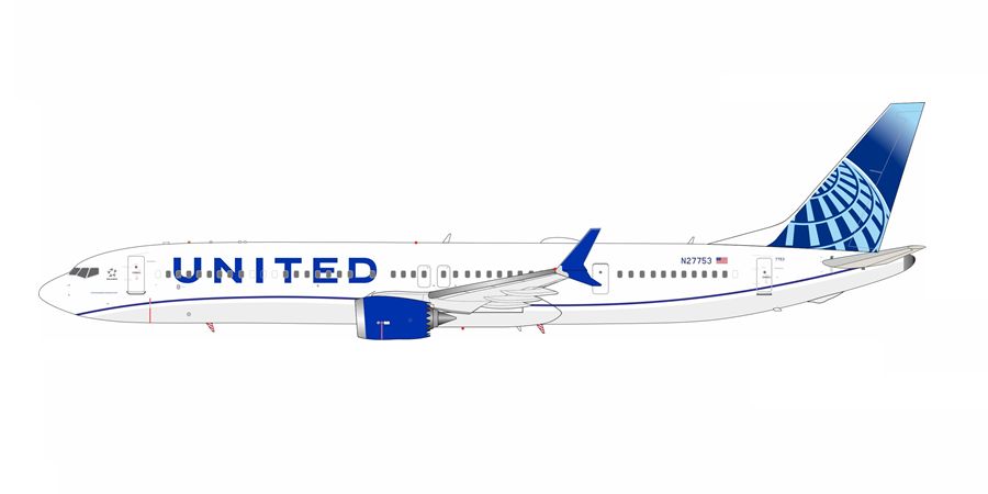 B737 MAX10 ユナイテッド航空 N27753 1/200 [IF73XUA0226]