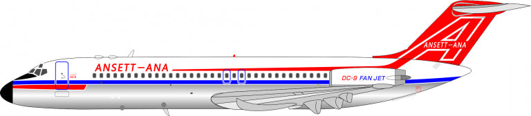 DC-9-31 アンセット・オーストラリア航空 1960年代 VH-CZB 1/200 [IF932AN0223P]