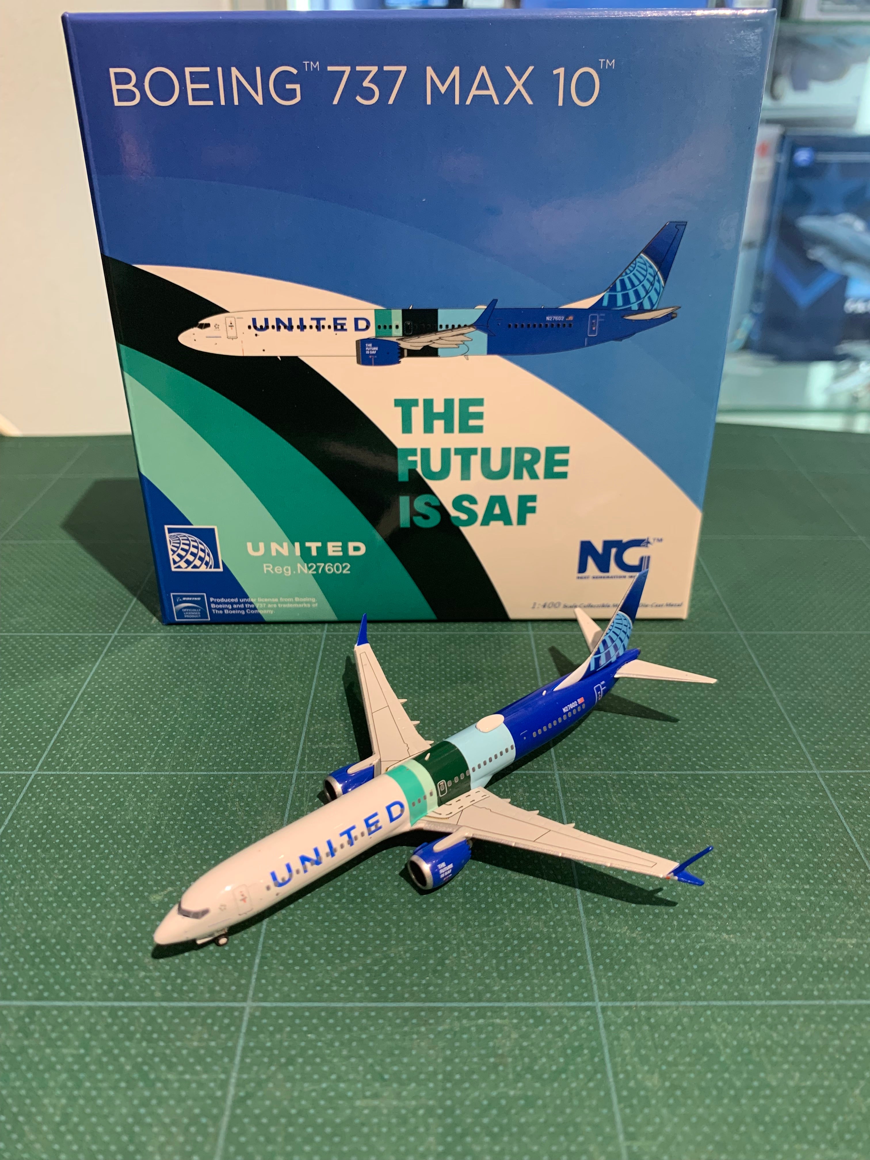 ユナイテッド航空 737MAX10 N27602 1/400 NG Models 737 MAX10 ユナイテッド航空 N27602 1/400[NG90002]