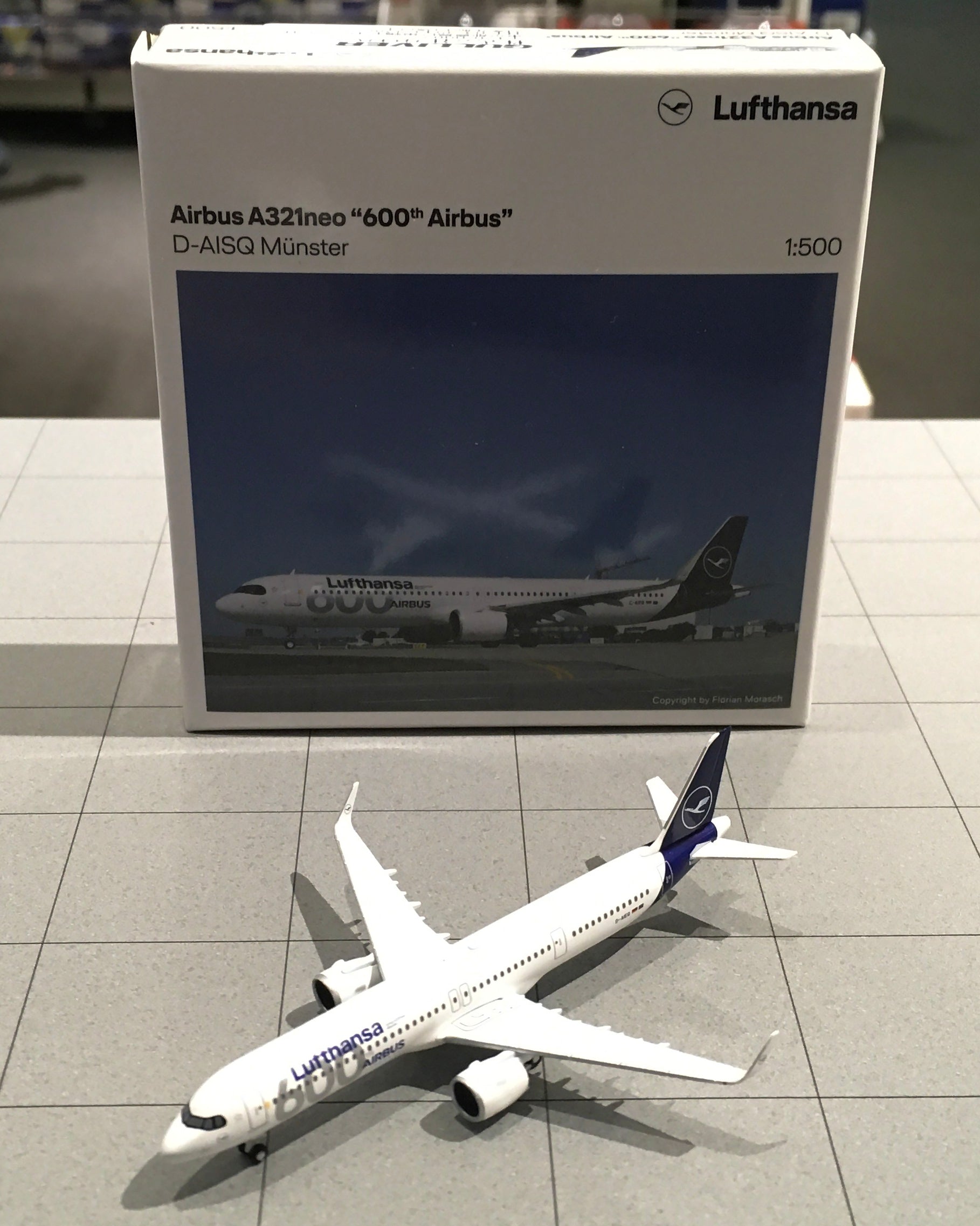 A321neo 漢莎航空 第 600 架空中巴士明斯特 D-AIEQ 1/500[537490] 