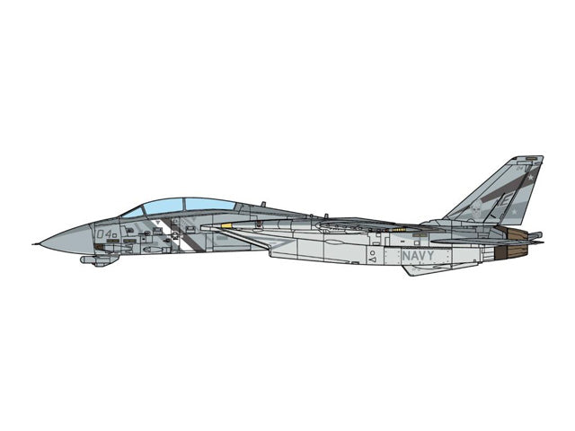 F-14D 美国海军第 2 战斗机中队“赏金猎人”2002 “Go Navy” 徽标 NE104 1/72 [JCW-72-F14-008]