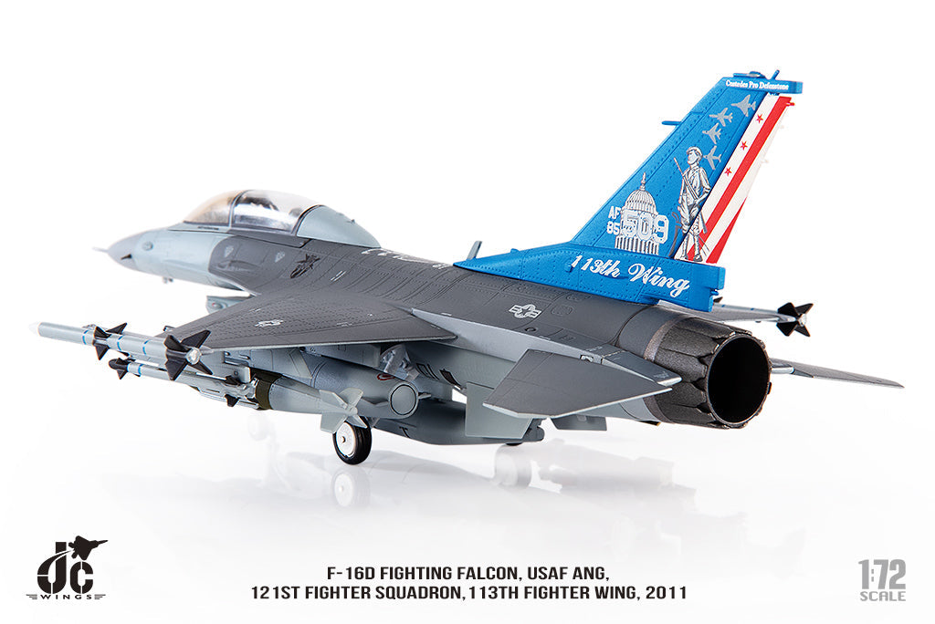 F-16D（複座型／ブロック30） アメリカ空軍 コロンビア特別区空軍 第113航空団 第121戦闘飛行隊 特別塗装 2011年 アンドリュース統合基地 #85-1509 1/72 [JCW-72-F16-016](20240630)