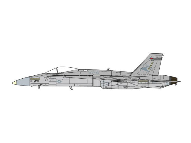 【予約商品】F/A-18C アメリカ海軍 第81戦闘攻撃飛行隊 「サンライナーズ」 砂漠の嵐作戦 1991年 1/72 (JC20260325) [JCW-72-F18-025]