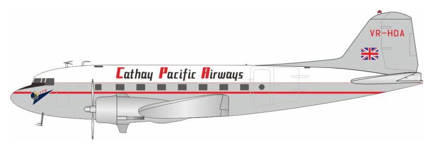 【予約商品】DC-3 キャセイパシフィック航空 VR-HAD 1/200 (JF20251229) [JF-DC-3-001]