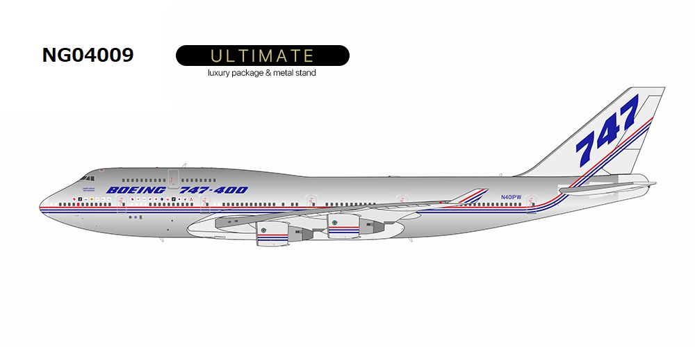 【予約商品】B747-400 ボーイング ハウスカラー N401PW 1/400 (NG20250828) [NG04009]