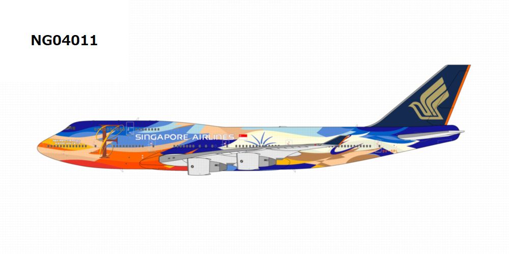 【予約商品】B747-400 シンガポール航空 「Tropical livery」 9V-SPL 1/400 (NG20250922) [NG04011]