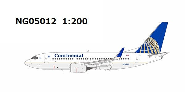 [Pre-order item] B737-700w Continental Airlines N16709 1/200 (NG20241217) [NG05012] 