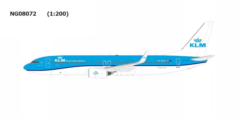 【予約商品】737-800w KLMオランダ航空 PH-BXK 1/200 (NG20260629) [NG08072]