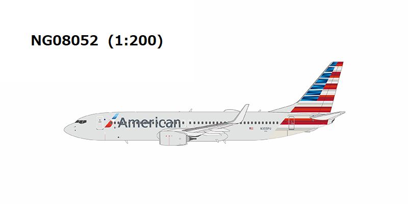 【予約商品】B737-800W アメリカン航空 N355PU 1/200 (NG20250828) [NG08052]