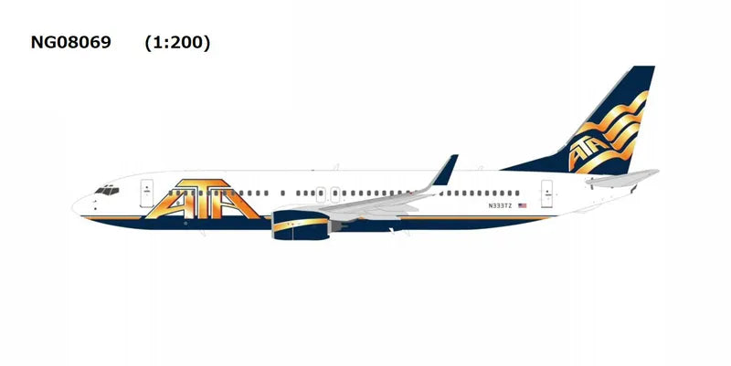 【予約商品】737-800w ATA航空 N333TZ 1/200 (NG20260629) [NG08069]