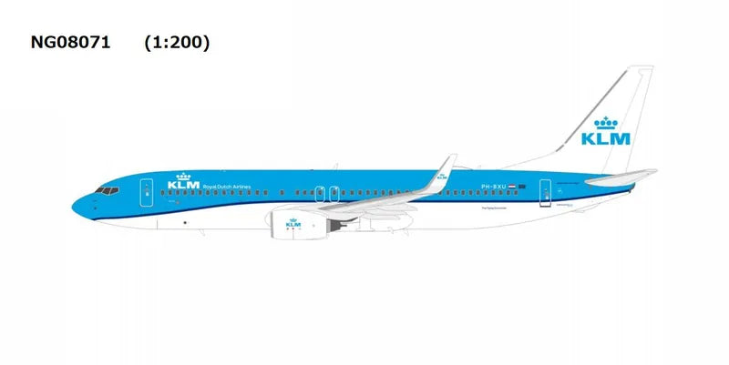 【予約商品】737-800w KLMオランダ航空 PH-BXU 1/200 (NG20260629) [NG08071]