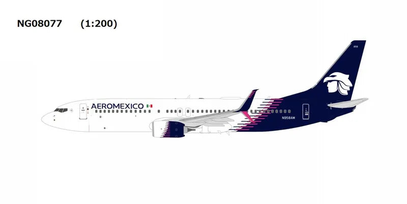 【予約商品】737-800w アエロメヒコ N958AM 1/200 (NG20260629) [NG08077]