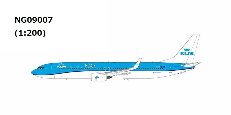 B737-900/w KLM Royal Dutch Airlines with 100 years anniversary sticker new mould first launch PH-BXT 1/200 [NG09007] 