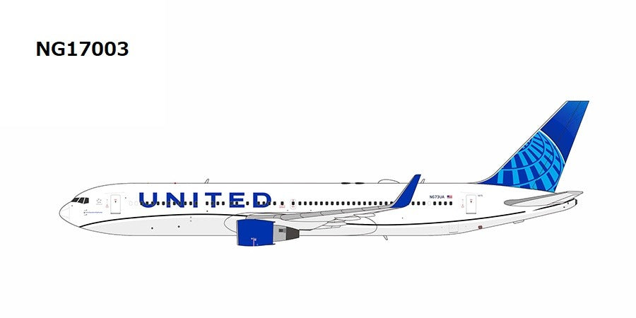 [Pre-order item] B767-300ER/w United Airlines "Blue Evolution livery" N673UA 1/400 (NG20250114) [NG17003] 