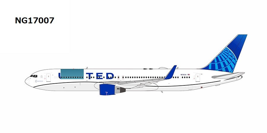 [Pre-order item] B767-300ER/w United Airlines "Blue Evolution livery" (with special painting after structural repair) N641UA 1/400 (NG20250114) [NG17007] 