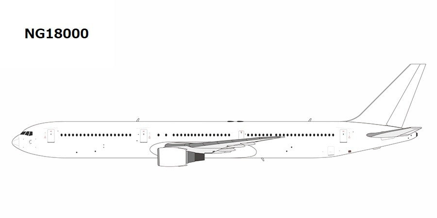 B767-400ER ホワイト CF6 エンジン 1/400 [NG18000]