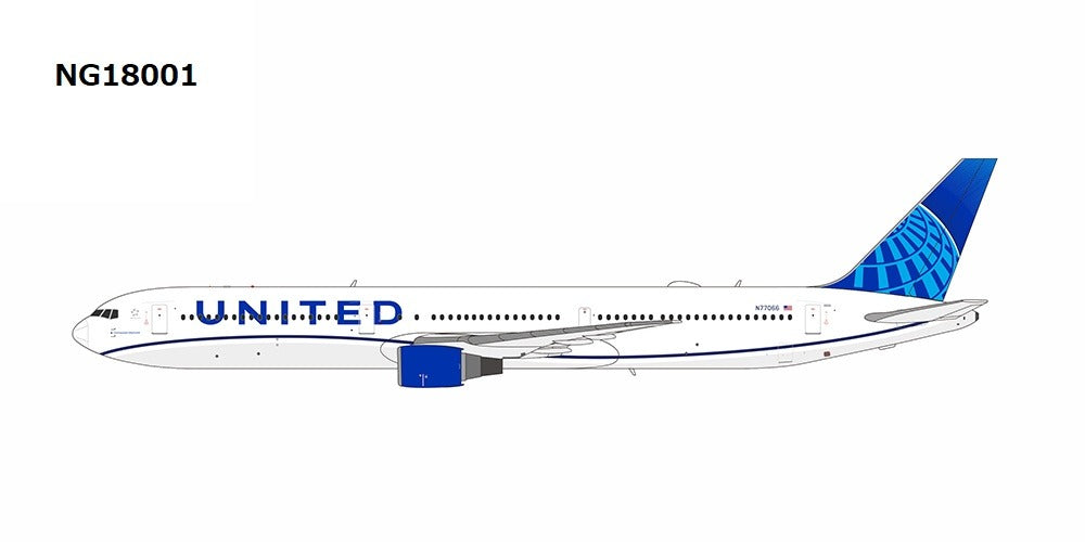 767-400ER United Airlines "Blue Evolution livery (CF6 engines ・ new mold first launch)" N77066 1/400 [NG18001] 