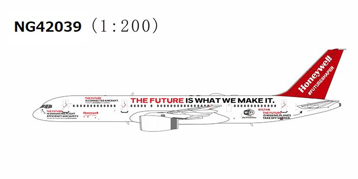 B757-200 ハネウェル アビエーションサービス  「2021's livery with 『the future is what we make it』 titles with test bed」 N757HW 1/200 [NG42039]