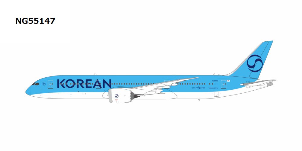 【予約商品】B787-9 大韓航空 「Korean Air's first 787-9」※新塗装 HL8081  1/400 (NG20251202) [NG55147]