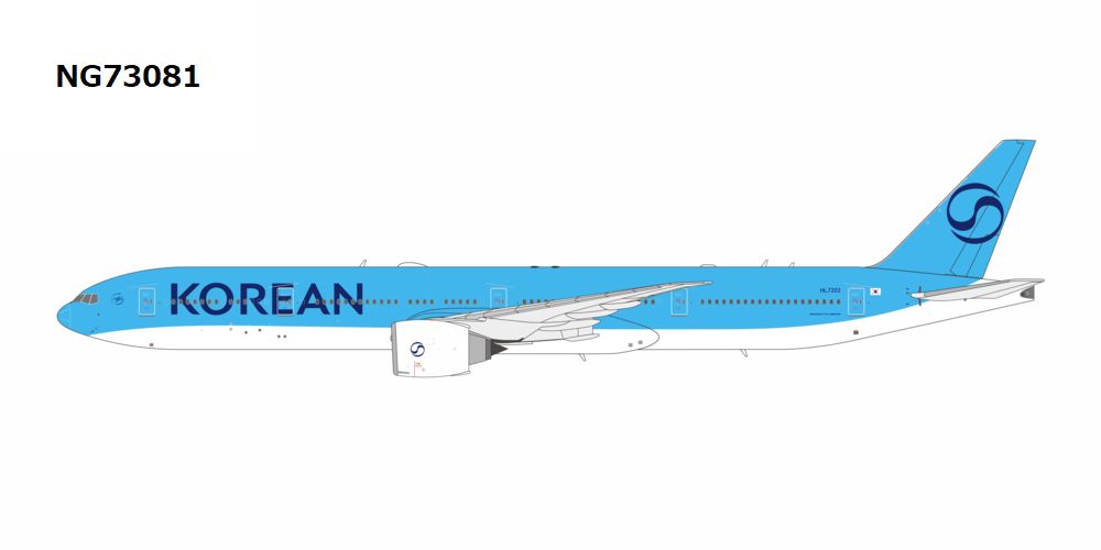 ★猫好きマー君様★大韓航空 B777-300ER 新塗装 ギア着脱可 1/400 NG Models B777-300ER 大韓航空 ※新塗装 HL7202 1/400 [NG73081]