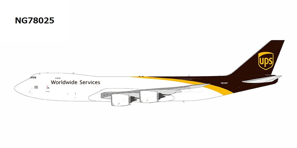 【予約商品】B747-8F UPS航空 「Celebrating The Queen Of The Skies sticker」 N633UP 1/400 (NG20240921) [NG78025]