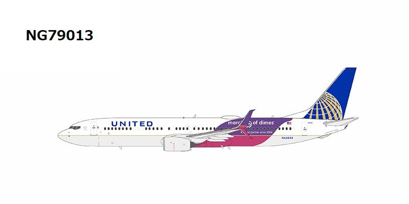 【予約商品】B737-900ER/w ユナイテッド航空  CO-UA merged livery  with scimitar winglets  「March of Dimes」 N66848 1/400 (NG20240726) [NG79013]