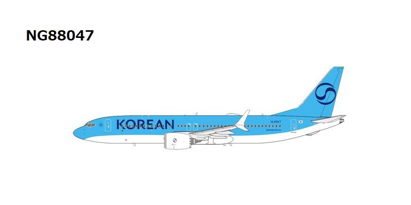 B737 MAX8 大韓航空 「Korean Air's first 737-8 in 2025's new standard livery」 HL8567 1/400 [NG88047]
