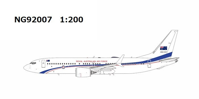 [Released on Friday, February 28th] B737 MAX8 Royal Australian Air Force A62-001 1/200 (NG20250114) [NG92007] 