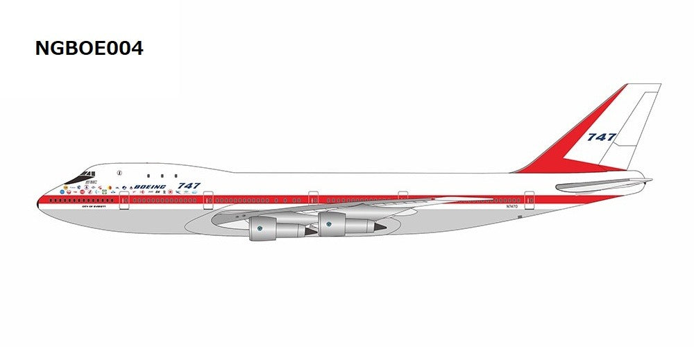 【予約商品】B747-100 ボーイング ハウスカラー 「named 『CITY OF EVERETT』」 N7470 1/400 (NG20241115) [NGBOE004]