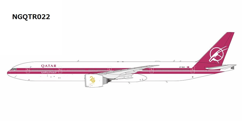 B777-300ER Qatar Airways "25th anniversary retro" A7-BAC 1/400 [NGQTR022] 