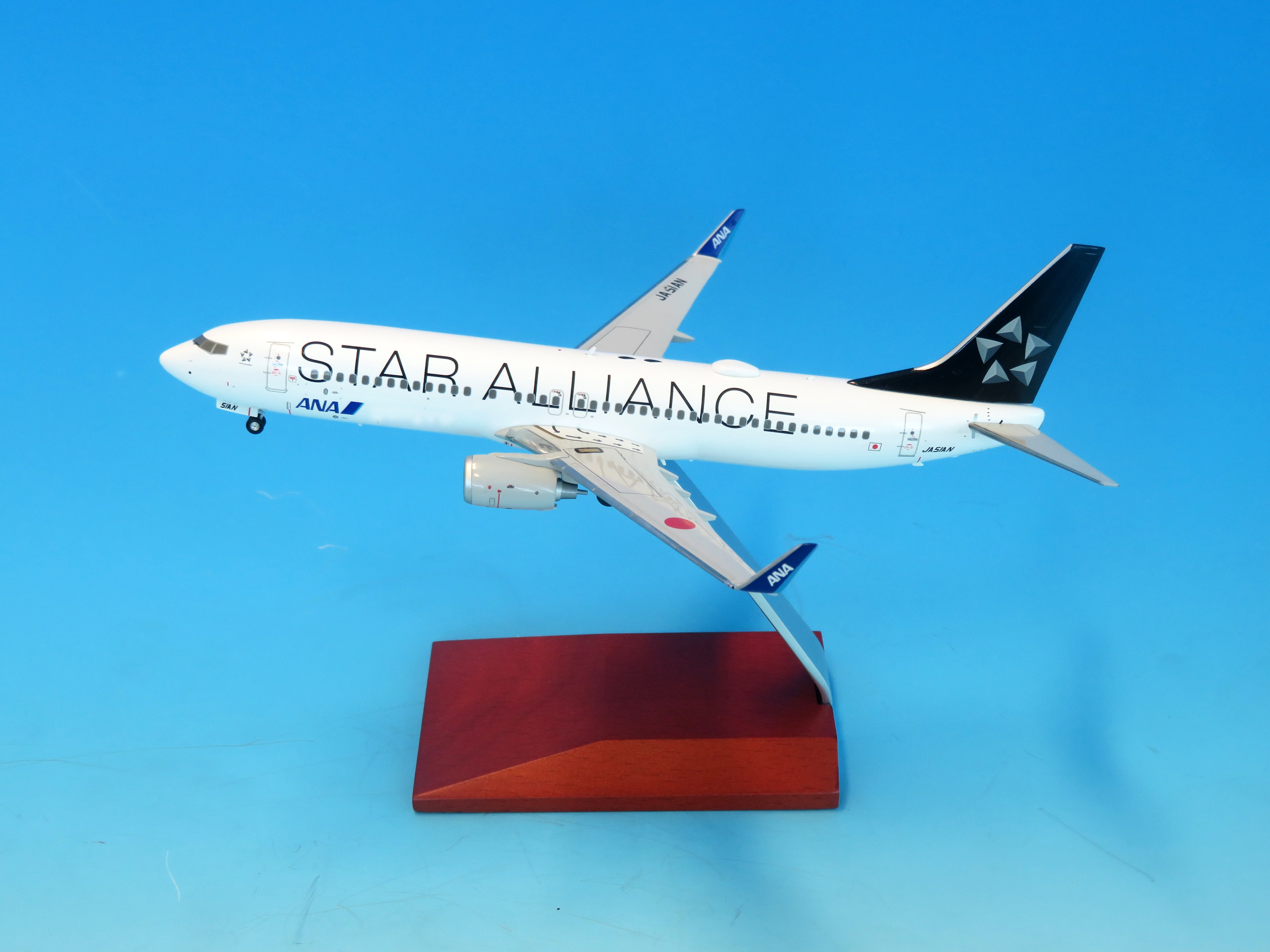 B737-800 ANA 全日空 STAR ALLIANCE / スターアライアンス塗装 ダイキャストモデル完成品 （WiFiレドーム･VHFアンテナ・ギアつき ） JA51AN 1/200 [NH20237]