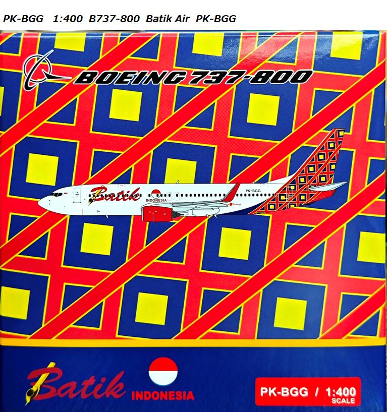 【予約商品】B737-800 バティック・エア PK-BGG 1/400 (PM20250509) [PK-BGG]