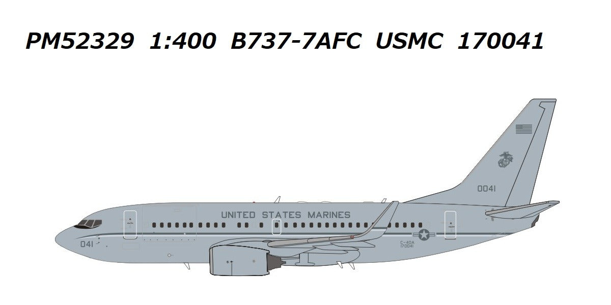 【予約商品】C-40A(737-7AFC) クリッパー アメリカ海兵隊 170041 1/400 (PM20231202) [PM52329]