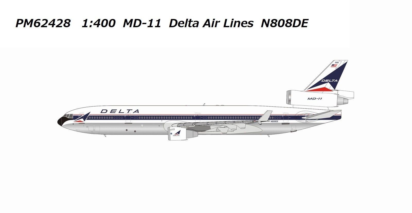 [Pre-order item] MD-11 Delta Airlines N808DE 1/400 (PM20241125) [PM62428] 