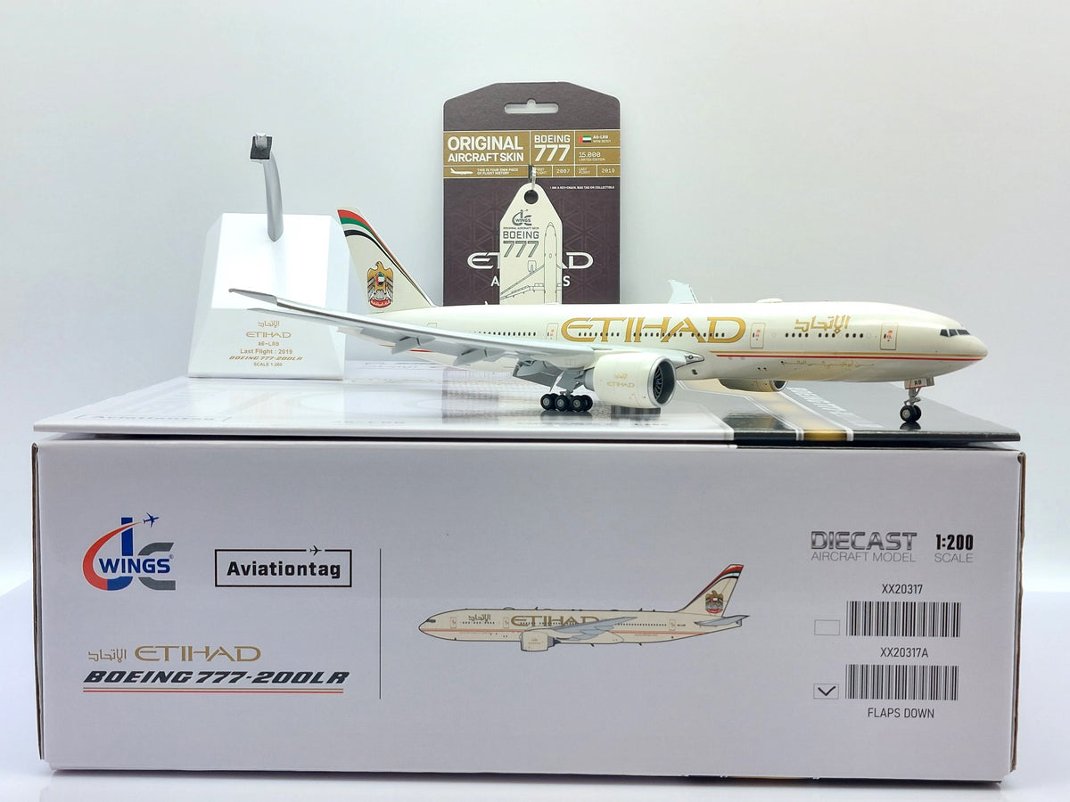 【予約商品】777-200LR エティハド航空 ※フラップダウン状態　A6-LRB　1/200 (JC20231128) [XX20317A]