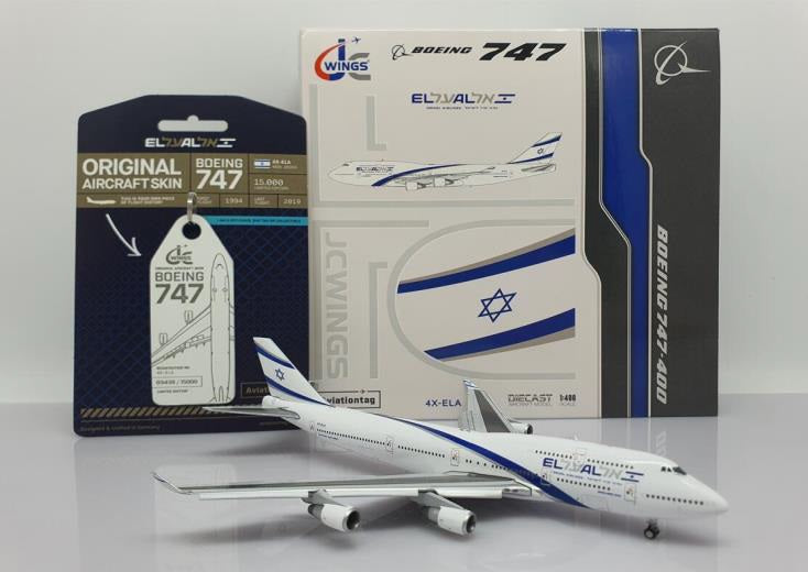 [Pre-order item] 747-400 ELAL El Al Israel Airlines *Flaps down 4X-ELA 1/400 (JC20230802-1) [XX40108A] 