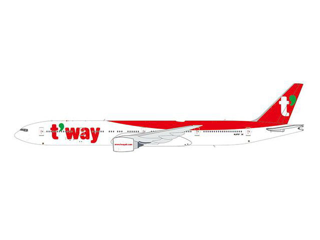 【予約商品】777-300ER ティーウェイ航空 HL8707 ※フラップダウンモデル 1/400 (JC20261027) [XX40681A]