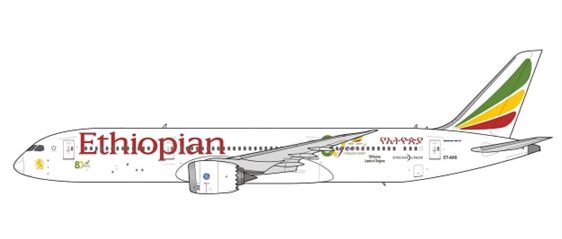 【予約受付終了】【予約商品】787-9 エチオピア航空 「80 Years」 ※フラップダウンモデル ET-AXS 1/400 (JC20260526)［XX40807A］