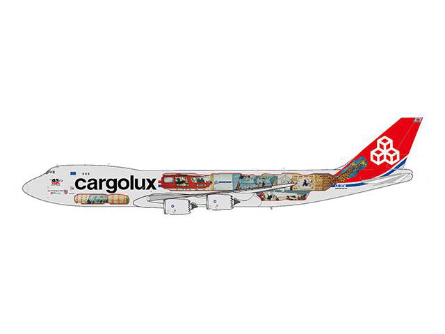 747-8F (Cargo Type) Cargolux Special Paint "45th Anniversary" 2015 (Cargo door can be opened or closed) LX-VCM 1/400 [XX4709C]