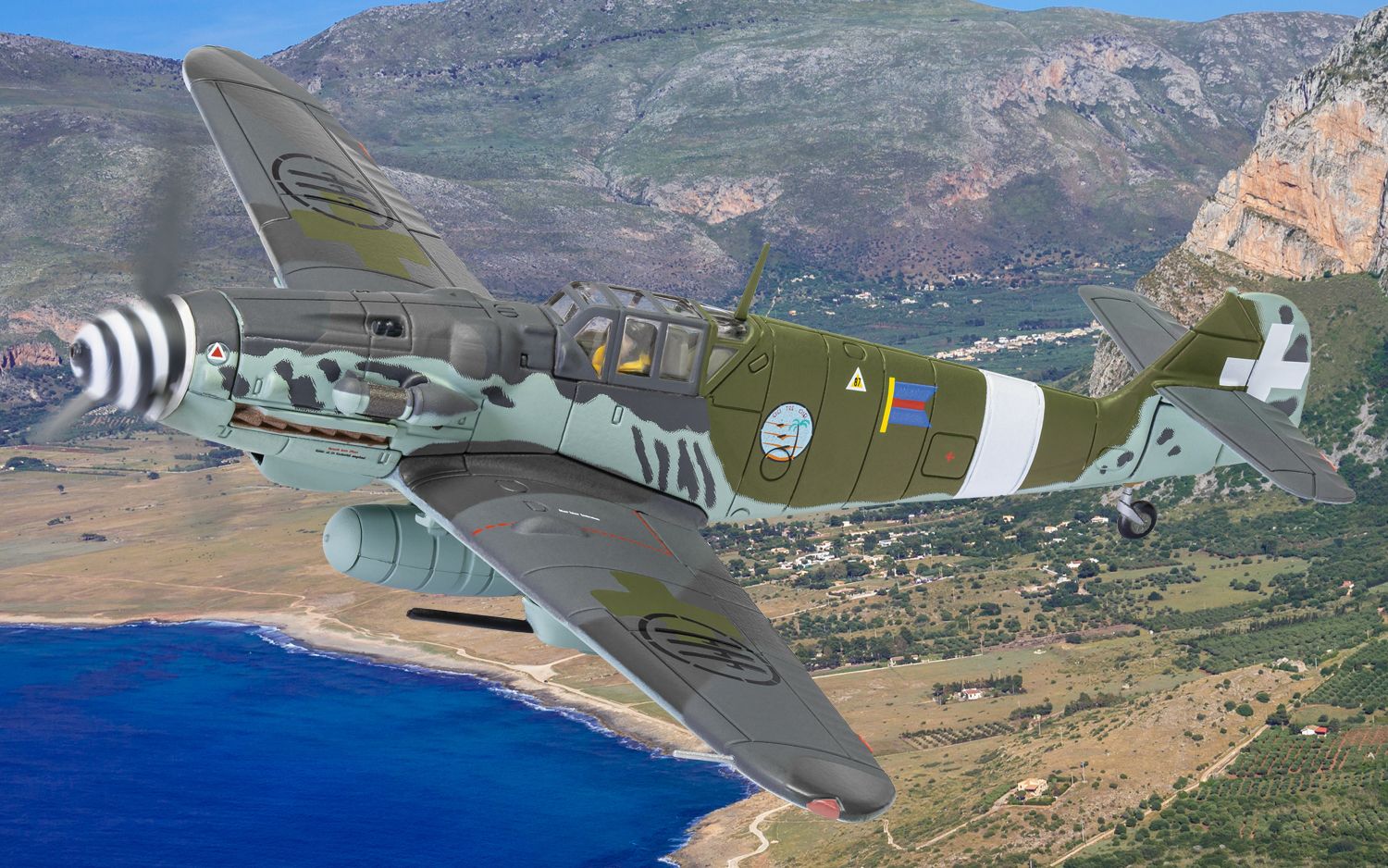 Messerschmitt Me109G-6 (Trop) Italian Air Force, Major Antonio Visotto, Sicily, July 1943, 1/72 [AA27112] 