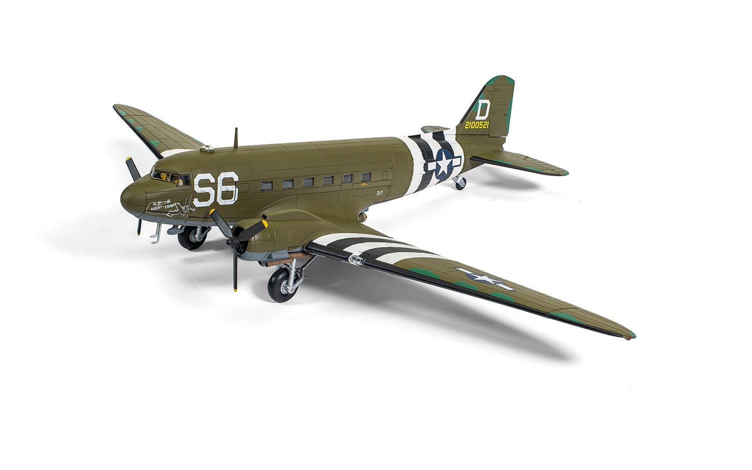 Douglas C-47A Skytrain "Night Fright" June 5/6, 1944 #42-100521 1/72[AA38211] 