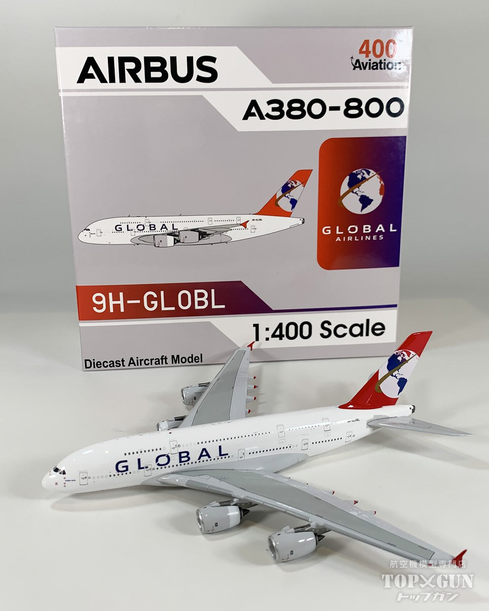A380-800 グローバルエアラインズ ※マグネット式ランディングギアパーツ付属 9H-GLOBL 1/400 [AV4285]