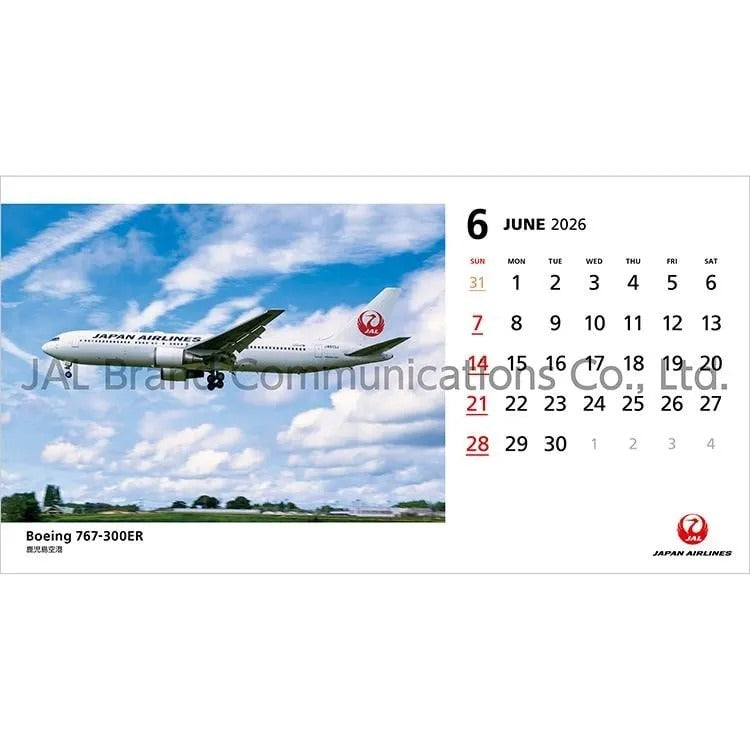 JAL FLEET 大型判（日本語版）2026 日本航空　カレンダー JALUX JAL FLEET / フリート カレンダー 2026年 卓上判(日本語版) 日本