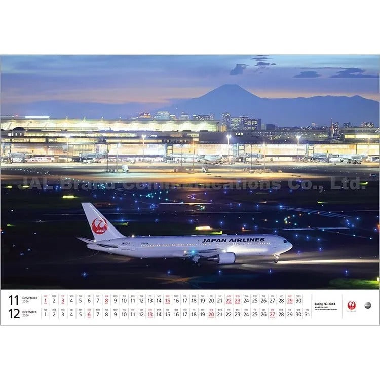 JAL FLEET / フリート カレンダー 2026年 壁掛 大型判(日本語版) 日本航空 [BCAL216]