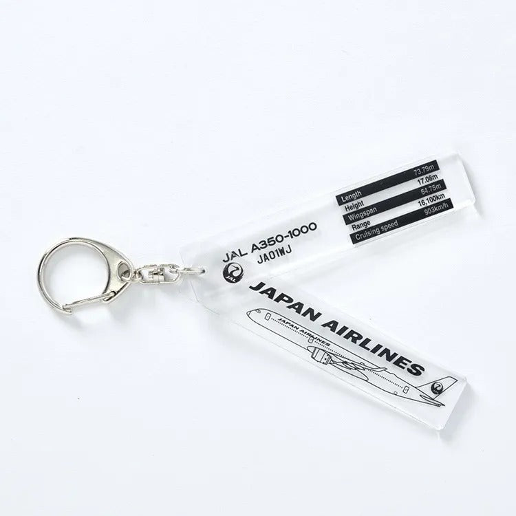 JAL A350-1000 JA01WJ Acrylic Keychain Black [BJB35124]