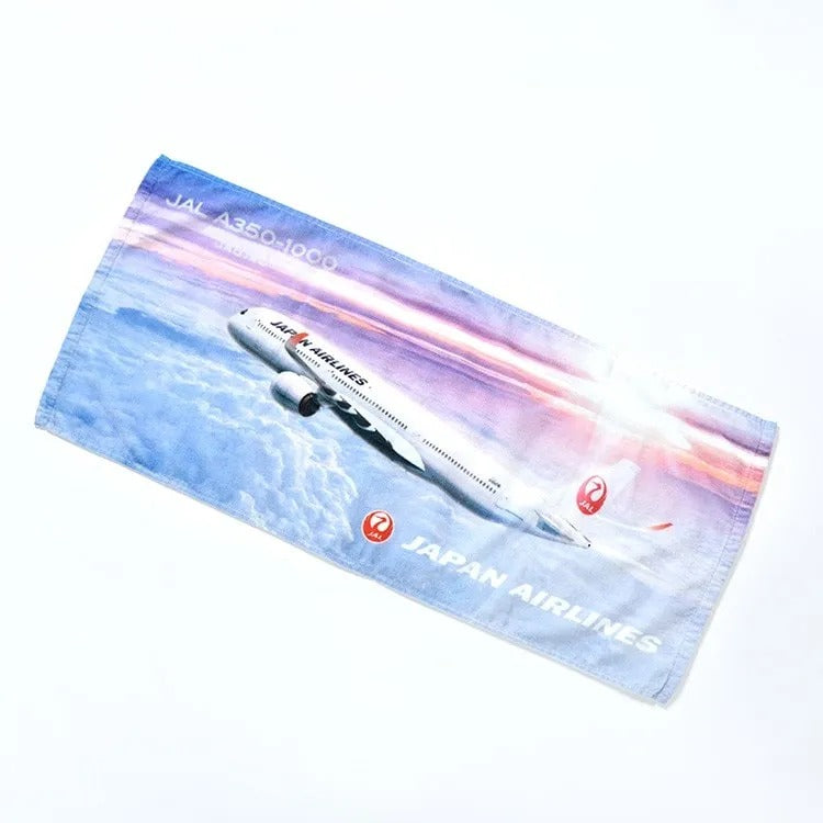 JAL A350-1000 JA01WJ Face Towel Silver [BJB35144]