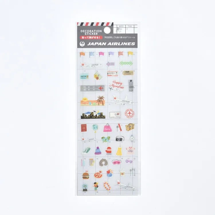 JAL Schedule Sticker TRAVEL Black [BJB5520]