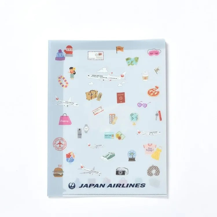 JAL Original Travel Clear File Navy [BJB5538]