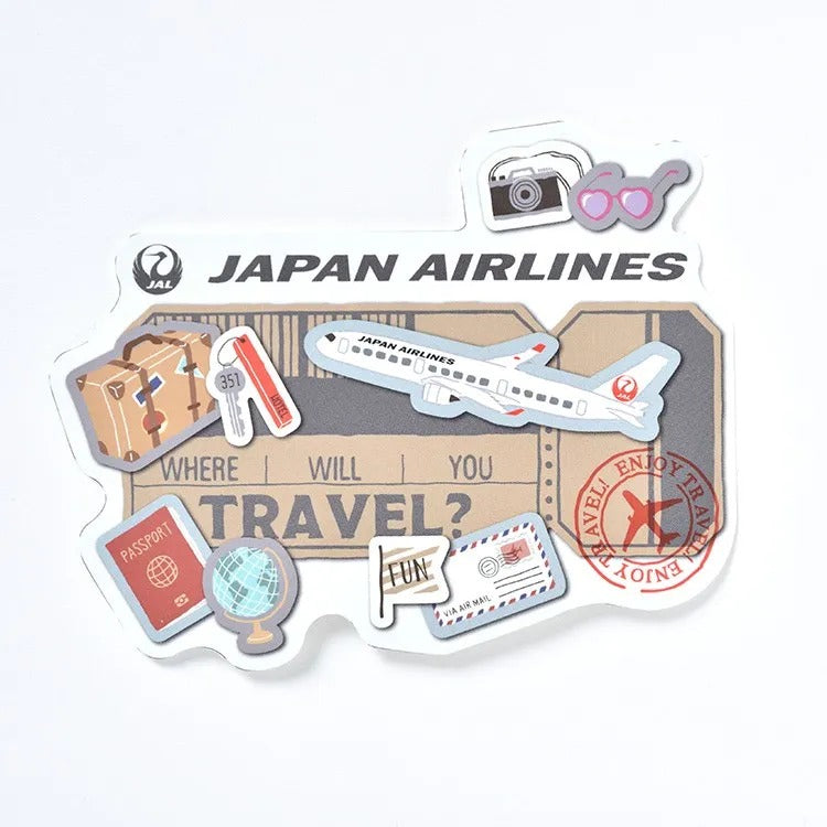 JAL Original Travel Sticker (Big) Black [BJB5544]