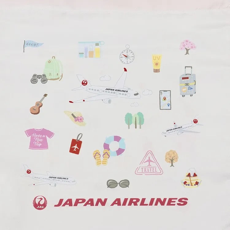 JALUX JALオリジナル 巾着セット TRAVEL ピンク 日本航空 [BJB5547]